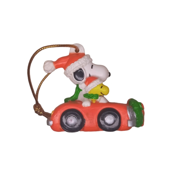 (2) Hallmark Peanuts Snoopy & Woodstock Holiday Christmas Tree Ornaments - Picture 8 of 9